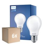 Lot 6x Philips MASTERValue LED E27 Poire Dépolie 11.2W 1521lm - 940 Blanc Froid | Meilleur rendu des couleurs - Dimmable - Équivalent 100W