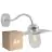 Lot 6x Nordlux Luxembourg Applique Murale Acier et Verre Gris - Zone côtière | IP54 - Convient pour E27